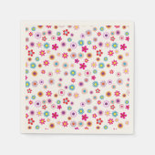 geometrisch leuchtendes Floral Serviette (Vorderseite)