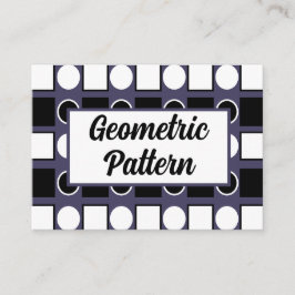 Geometrisch lila Schwarz-weißer Quadrat Visitenkarte