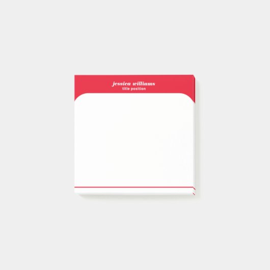 geometrisch lila-weiß minimalistisch post-it klebezettel (Vorderseite)