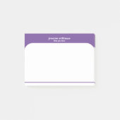 geometrisch lila-weiß minimalistisch post-it klebezettel (Vorderseite)