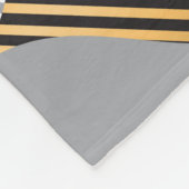 Geometrisch Luxus: schwarz, goldfarbenes Muster Fleecedecke (Ecke)
