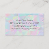 geometrisch | Makeup Brushes Glitzer Tropfen | Spa Visitenkarte (Rückseite)