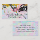 geometrisch | Makeup Brushes Glitzer Tropfen Visitenkarte (Vorne/Hinten)