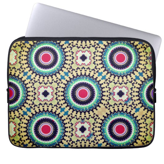 Geometrisch, Mandala Muster Laptopschutzhülle (Vorderseite)