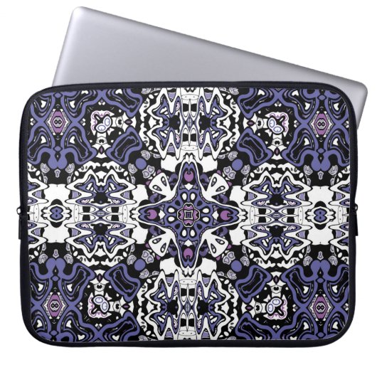geometrisch-marokkanisches Kaliedoskop m Laptopschutzhülle (Vorderseite)