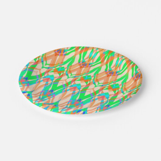 geometrisch-marokkanisches Kaliedoskop m Pappteller (Schrägansicht)