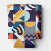 Geometrisch mehrfarbig: Primitive Formen Fusion Dosenkühler (Rückseite)