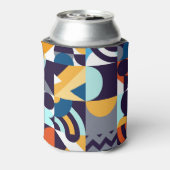 Geometrisch mehrfarbig: Primitive Formen Fusion Dosenkühler (Kanne Rückseite)