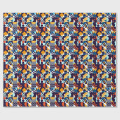 Geometrisch mehrfarbig: Primitive Formen Fusion Geschenkpapier (Flach)