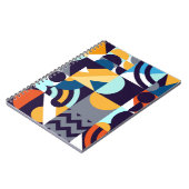 Geometrisch mehrfarbig: Primitive Formen Fusion Notizblock (Linke Seite)