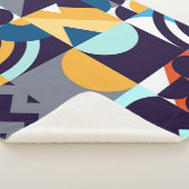 Geometrisch mehrfarbig: Primitive Formen Fusion Sherpadecke (3/4)