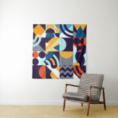 Geometrisch mehrfarbig: Primitive Formen Fusion Wandteppich (Beispiel)