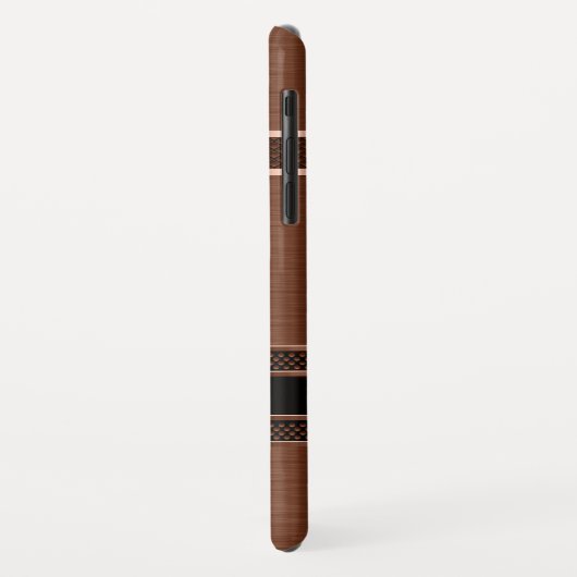 geometrisch-metallisch-kupferbraun 2 Case-Mate iPhone hülle (Hinten/Links)