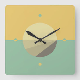 Geometrisch Minimalistisch 02 Quadratische Wanduhr