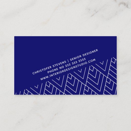 geometrisch minimalistischer Innenarchitekt der We Visitenkarte (Rückseite)