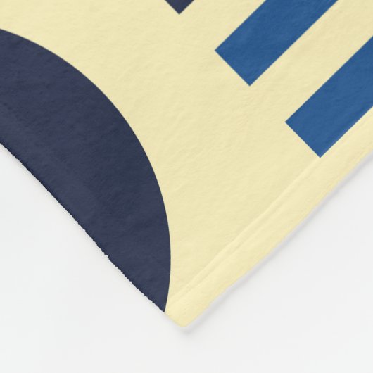 Geometrisch Mitte des Jahrhunderts: Funky Retro Mu Fleecedecke (Ecke)