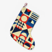 Geometrisch Mitte des Jahrhunderts: Funky Retro Mu Kleiner Weihnachtsstrumpf (Vorderansicht (hängend))