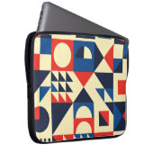 Geometrisch Mitte des Jahrhunderts: Funky Retro Mu Laptopschutzhülle (Vorne Rechts)