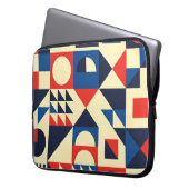 Geometrisch Mitte des Jahrhunderts: Funky Retro Mu Laptopschutzhülle (Vorderseite Links)