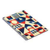 Geometrisch Mitte des Jahrhunderts: Funky Retro Mu Notizblock (Rechte Seite)