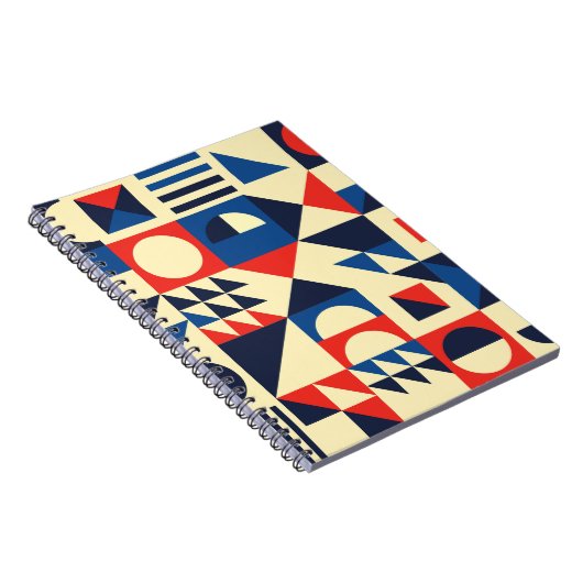 Geometrisch Mitte des Jahrhunderts: Funky Retro Mu Notizblock (Rechte Seite)