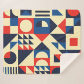 Geometrisch Mitte des Jahrhunderts: Funky Retro Mu Sherpadecke (Vorderseite (Horizontal))