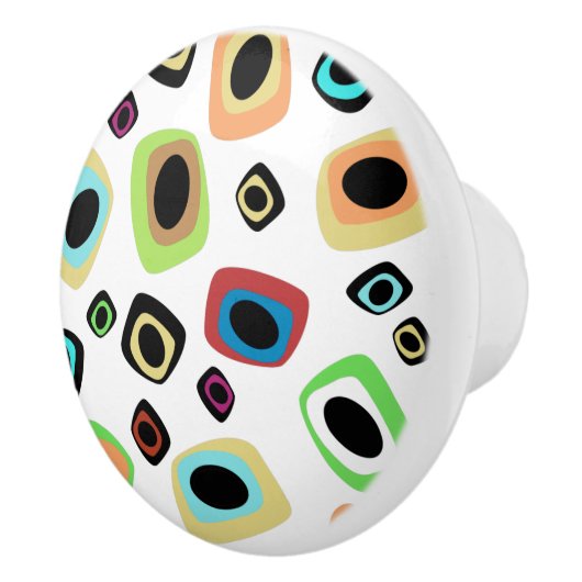 Geometrisch Mitte des Jahrhunderts Keramikknauf (Rechts)