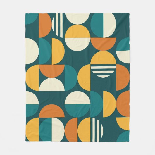 Geometrisch Mitte des Jahrhunderts: Minimalistisch Fleecedecke (Vorderseite)