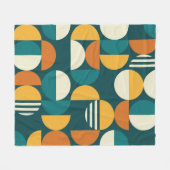 Geometrisch Mitte des Jahrhunderts: Minimalistisch Fleecedecke (Vorderseite (Horizontal))