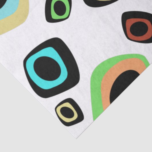 Geometrisch Mitte des Jahrhunderts Seidenpapier (Detail)