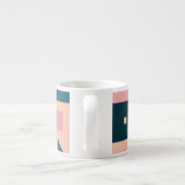 Geometrisch modern Abstrakt: Farbiges Design Espressotasse (Rückseite)