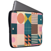 Geometrisch modern Abstrakt: Farbiges Design Laptopschutzhülle (Vorne Rechts)