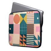 Geometrisch modern Abstrakt: Farbiges Design Laptopschutzhülle (Vorderseite Links)