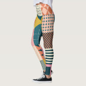 Geometrisch modern Abstrakt: Farbiges Design Leggings (Links)