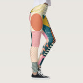 Geometrisch modern Abstrakt: Farbiges Design Leggings (Rechts)