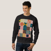 Geometrisch modern Abstrakt: Farbiges Design Sweatshirt (Vorne ganz)