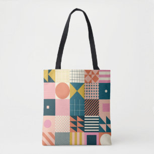 Geometrisch modern Abstrakt: Farbiges Design Tasche