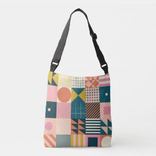 Geometrisch modern Abstrakt: Farbiges Design Tragetaschen Mit Langen Trägern
