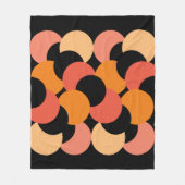 Geometrisch, modern abstrakt, rosa, orange und sch fleecedecke (Vorderseite)
