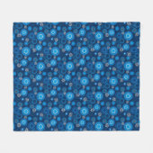 Geometrisch Modern Blau Fleecedecke (Vorderseite (Horizontal))