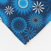 Geometrisch Modern Blau Fleecedecke (Ecke)