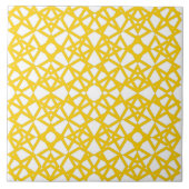 Geometrisch, modern, einfach, Senfgelb, weiß Fliese (Vorderseite)