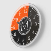 Geometrisch, modern, Retro farbig #2 Große Wanduhr (Winkel)