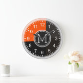 Geometrisch, modern, Retro farbig #2 Große Wanduhr (Zuhause)