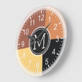 Geometrisch, modern, Retro farbig #5 Große Wanduhr (Winkel)