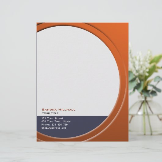 Geometrisch Moderne Metallic für Text und Farbe Briefbogen (Stehend Vorderseite)