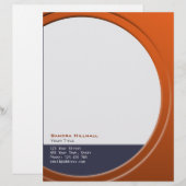 Geometrisch Moderne Metallic für Text und Farbe Briefbogen (Vorne/Hinten)