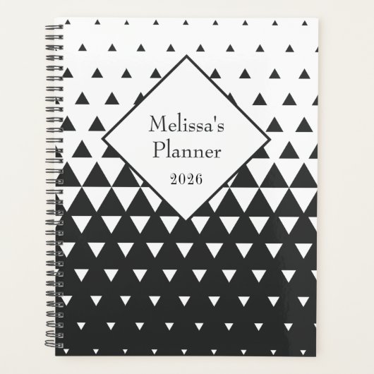 Geometrisch moderne personalisierte 2026 planer (Vorderseite)
