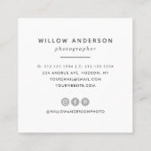 geometrisch | Moderne Triangle Overlay Fotografie Quadratische Visitenkarte (Rückseite)