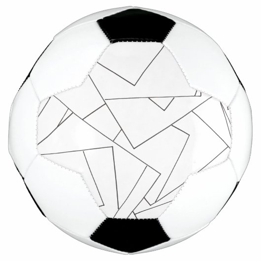 Geometrisch-Moderner Schwarzweiss-Fußball Fußball (Vorderseite)